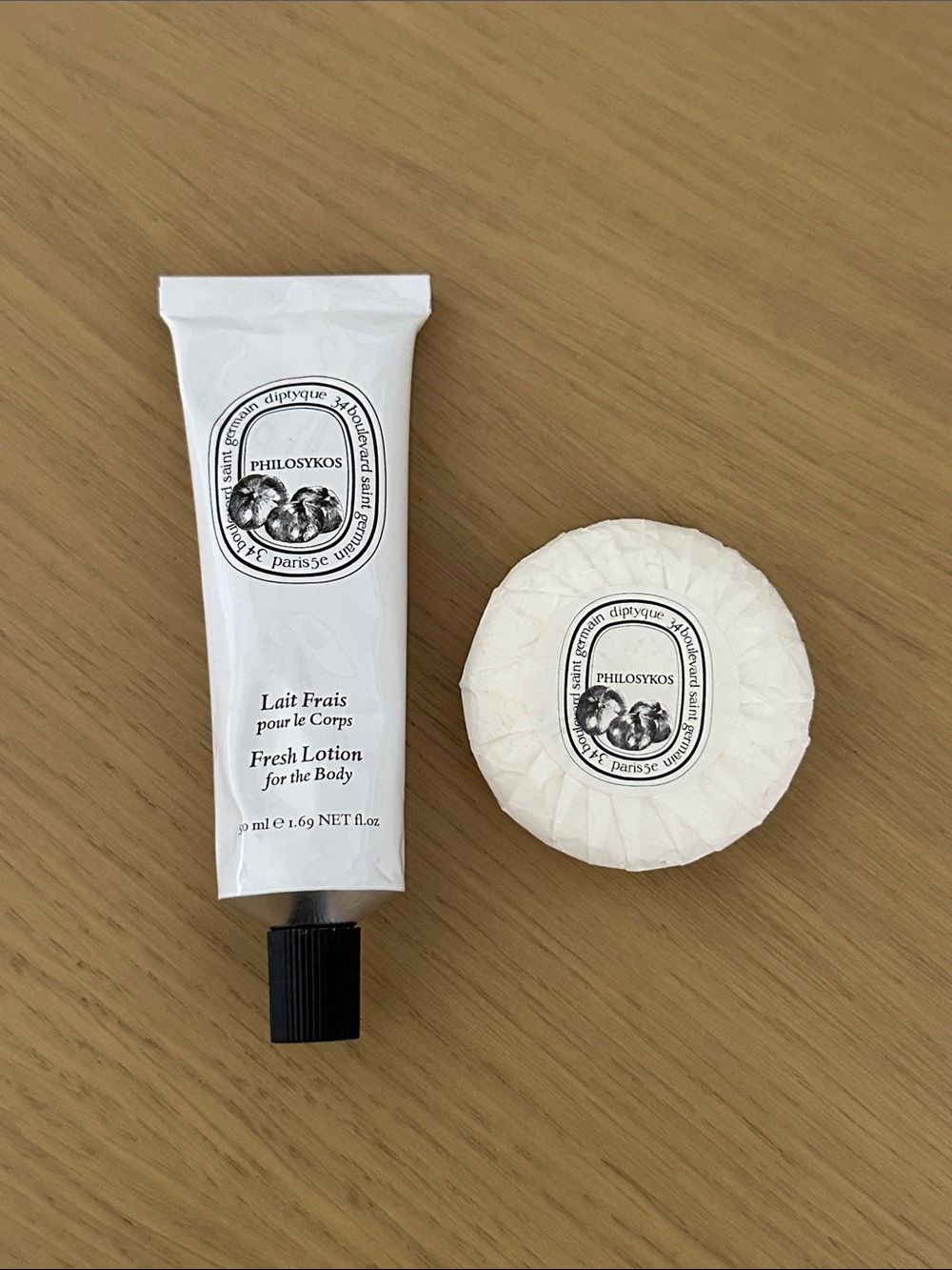 NEW Diptyque Philosykos Bath & Body Gift Set - Fresh Lotion and Soap